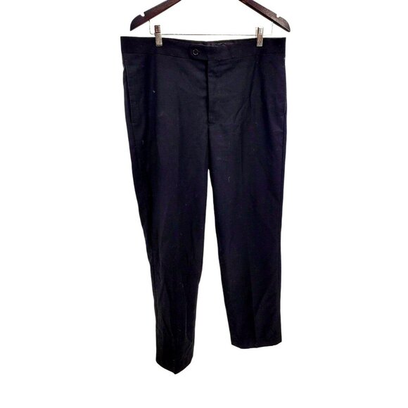 Berragamo Collezione D'Italia Mens 43/36 Soho-Tux Black Mens Dress Pants $180 - Picture 2 of 8